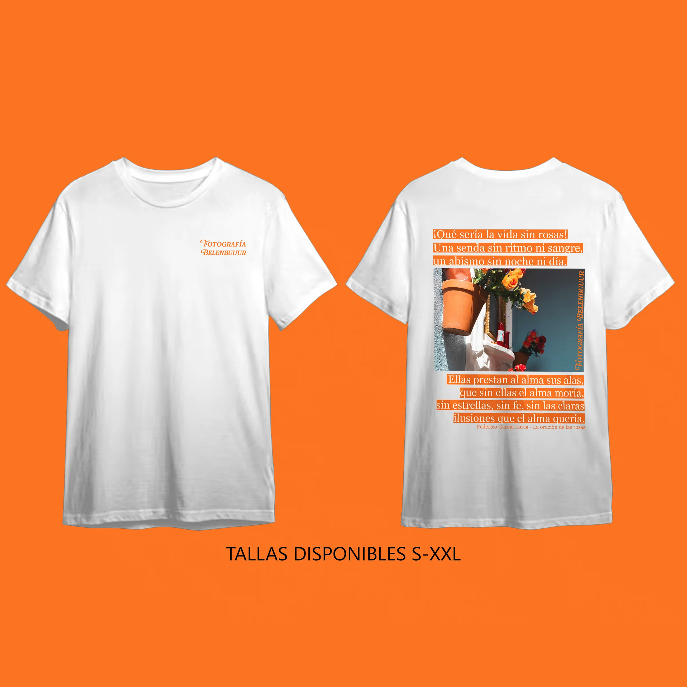 Camiseta Belenbuuur con diseño fotográfico de flores