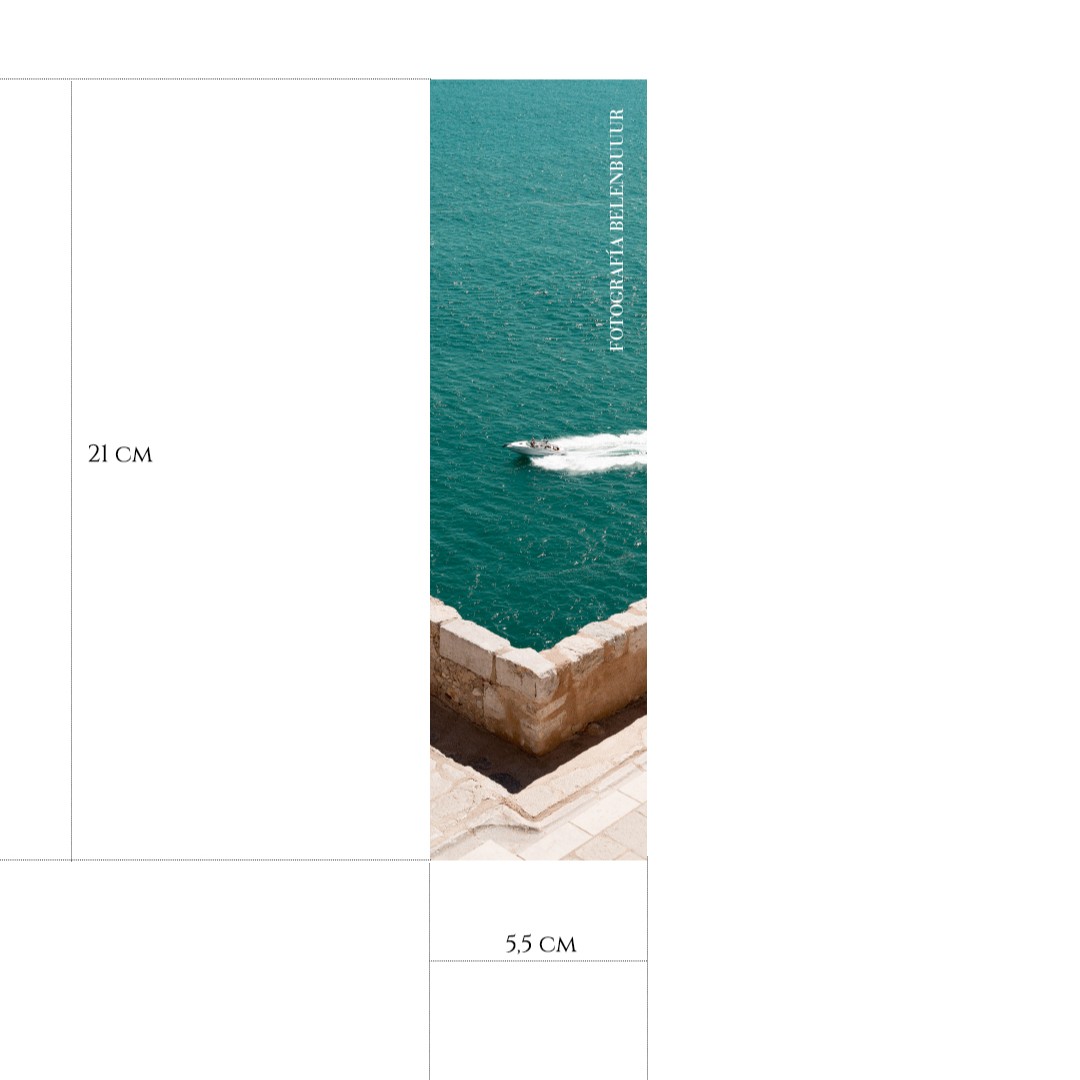 Marcapáginas con fotografía impresa